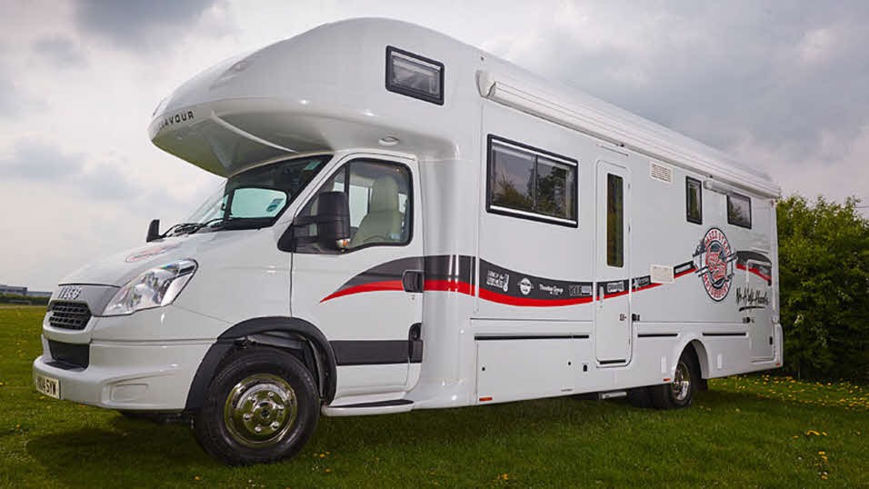 motorhome with over-cab living space